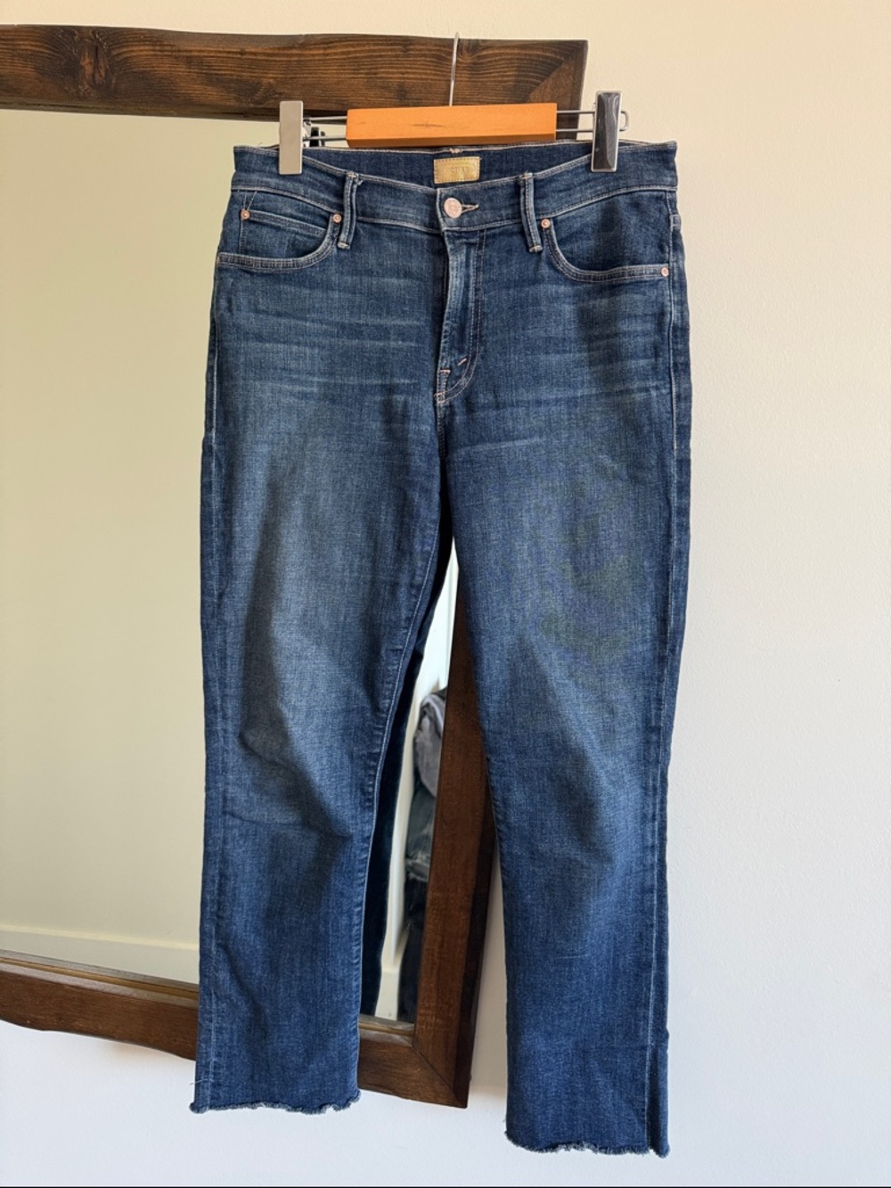 MOTHER Women’s The Rascal Ankle Snippet Girl Crush Blue Jeans; Size 29